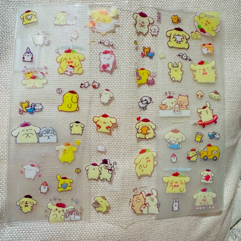 Hobonichi weeks clear cover Pom Pom Purin planner cover agenda cover